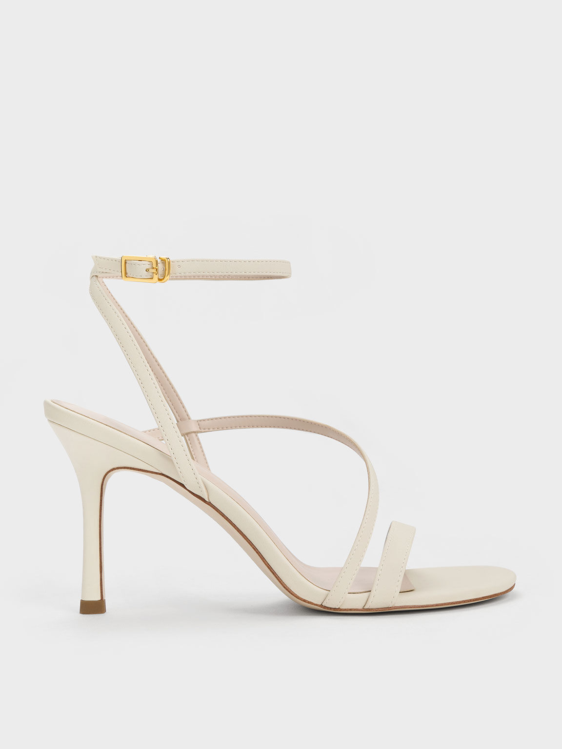 RICKY SARKANY | Fresh White Leather Heeled Sandals with Straps – SARKANY US